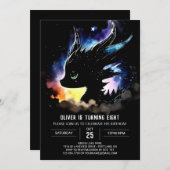 Whimsical Dragon Verjaardag Kaart (Voorkant / Achterkant)