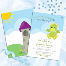 Whimsical Dragon Virtual Baby Shower