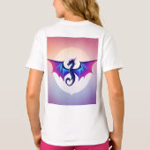 Whimsical Dragon Waterverf T-shirt (Achterkant)