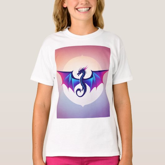 Whimsical Dragon Waterverf T-shirt (Voorkant)