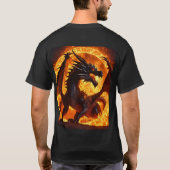 "Whimsical Dragon Waterverf T-shirt" T-shirt (Achterkant)