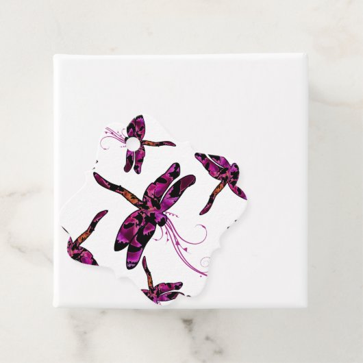 Whimsical Dragonflies Bedankjes Labels (In situ)