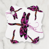 Whimsical Dragonflies Bedankjes Labels (Voorkant)