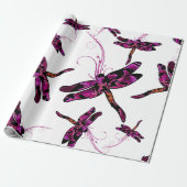 Whimsical Dragonflies Cadeaupapier (Uitgerold)