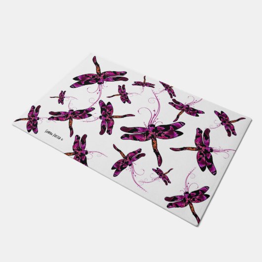 Whimsical Dragonflies Deurmat (Schuin)