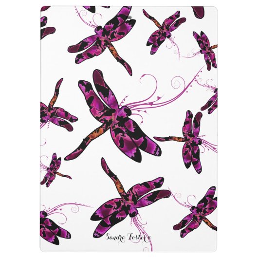 Whimsical Dragonflies Klembord (Achterkant)