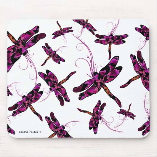 Whimsical Dragonflies Muismat (Voorkant)