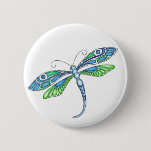 Whimsical Dragonflies Ronde Button 5,7 Cm
