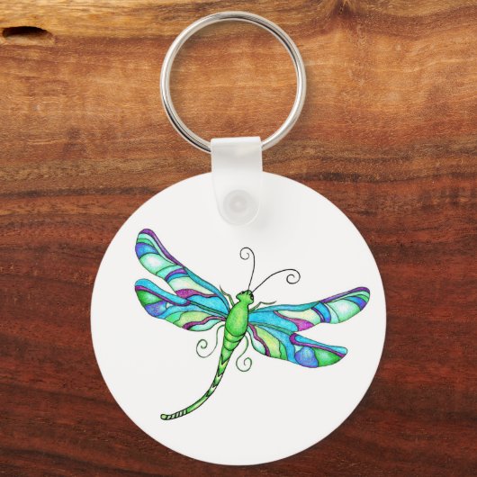 Whimsical Dragonflies Sleutelhanger (Voorkant)