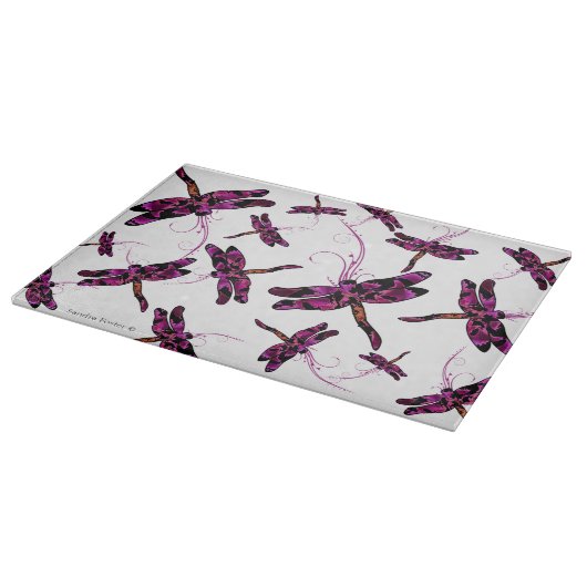 Whimsical Dragonflies Snijplank (Hoek)