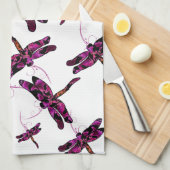 Whimsical Dragonflies Theedoek (Quarter Fold)