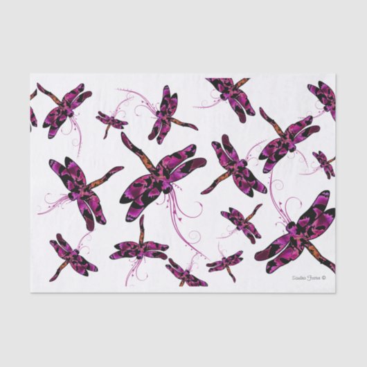 Whimsical Dragonflies Tissuepapier (Voorkant)