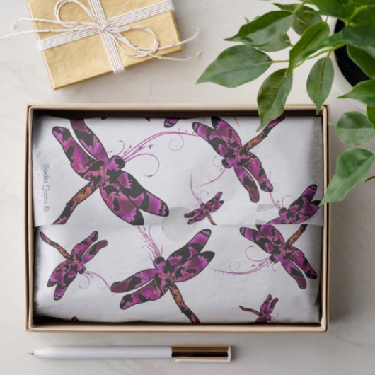 Whimsical Dragonflies Tissuepapier (Geschenk)