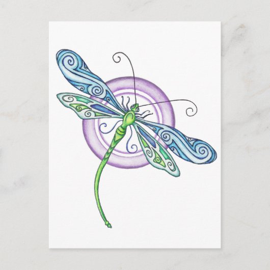 Whimsical Dragonfly Briefkaart (Voorkant)