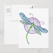 Whimsical Dragonfly Briefkaart (Voorkant / Achterkant)