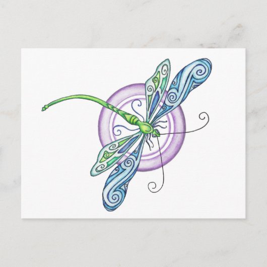 Whimsical Dragonfly Briefkaart (Voorkant)