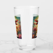 Whimsical Dragonfly Floral Abstract gepersonalisee Glas (Rechts)