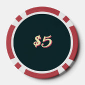 Whimsical Dragonfly Floral Abstract gepersonalisee Poker Chips (Achterkant)