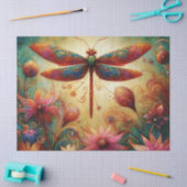 Whimsical Dragonfly Floral Abstracte Decoupage Tissuepapier (Craft)
