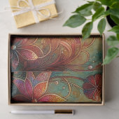Whimsical Dragonfly Floral Abstracte Decoupage Tissuepapier (Geschenk)