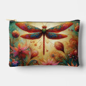 Whimsical Dragonfly Floral Abstracte Kunst Blauwgr Etui (Voorkant)