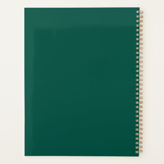 Whimsical Dragonfly Floral Abstracte Kunst Blauwgr Planner (Achterkant)