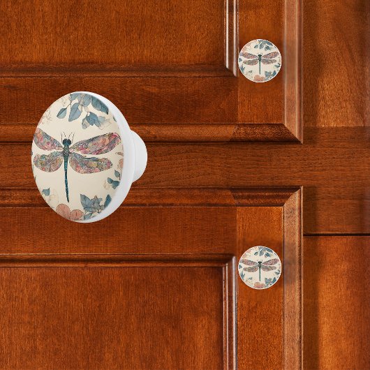 Whimsical Dragonfly Keramische Knop