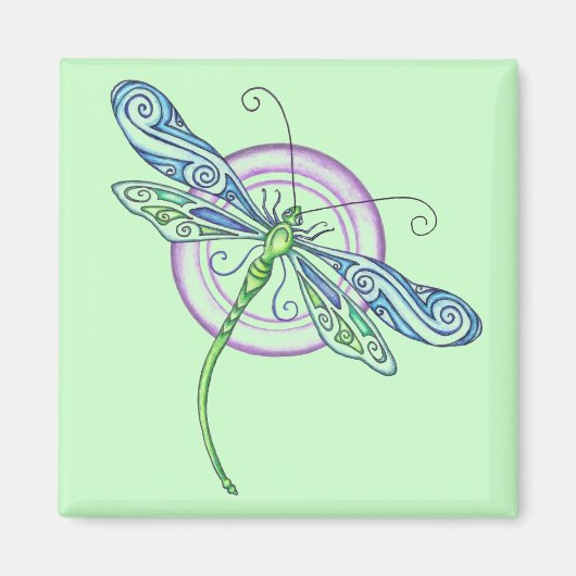 Whimsical Dragonfly Magneet (Voorkant)