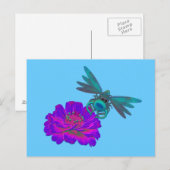 Whimsical Dragonfly on Flower Cute Briefkaart (Voorkant / Achterkant)