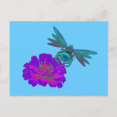 Whimsical Dragonfly on Flower Cute Briefkaart (Voorkant)