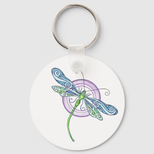 Whimsical Dragonfly Sleutelhanger (Voorkant)