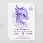 Whimsical Dragon's betoverde verjaardag Kaart (Voorkant / Achterkant)