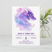 Whimsical Dragon's betoverde verjaardag Kaart (Staand voorkant)