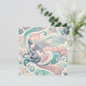 Whimsical Drakes: Pastel Dragon Fantasy Kaart (Staand voorkant)