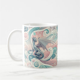 Whimsical Drakes: Pastel Dragon Fantasy Koffiemok