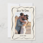 Whimsical Drawn Glasses Wedding Save The Date Kaar Kaart (Achterkant)