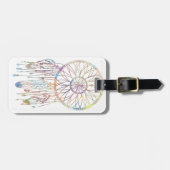 Whimsical Dream Catcher Waterverf Girly Bagagelabel (Voorkant horizontaal)
