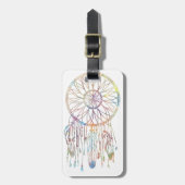 Whimsical Dream Catcher Waterverf Girly Bagagelabel (Voorkant verticaal)