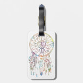 Whimsical Dream Catcher Waterverf Girly Bagagelabel (Achterkant verticaal)