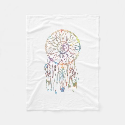 Whimsical Dream Catcher Waterverf Girly Fleece Deken (Voorkant)