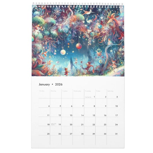 Whimsical Dream Land Kalender (Jan 2026)