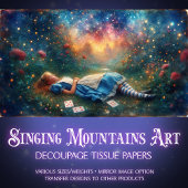 Whimsical Dream Wonderland Fantasy Alice Decoupage Tissuepapier