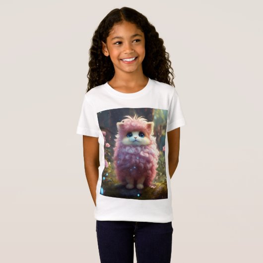 Whimsical Dreamscape: Betoverde Fluffkins T-shirt (Voorkant volledig)