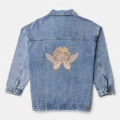 Whimsical Dreamscape Cherub with Hear Denim Jacket (Achterkant)