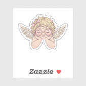 Whimsical Dreamscape Cherub with Hear Sticker (Vel)