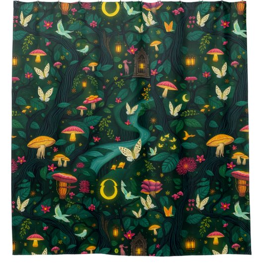 Whimsical Dreamscape Douchegordijn (Voorkant)