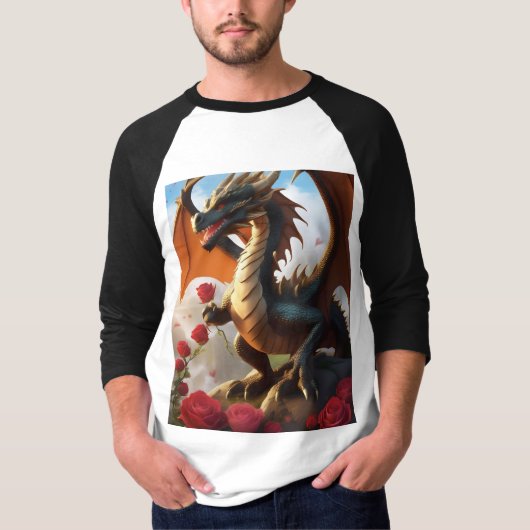 Whimsical Dreamy Dragon T-shirt (Voorkant)