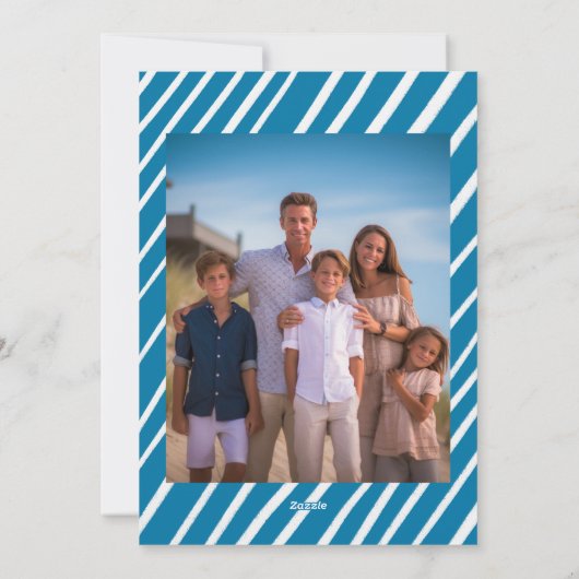 Whimsical Dreidel Menorah CUSTOM Photo HANUKKAH Feestdagenkaart (Achterkant)