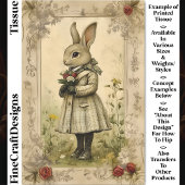 Whimsical Dressed Rabbit, Bloemen CK3 Decoupage Tissuepapier