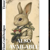Whimsical Dressed Rabbit, Bloemen CK3 Decoupage Tissuepapier